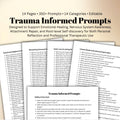 350+ Clinical Trauma-Informed Journal Prompts Therapy Session Worksheets for Attachment, Nervous System & Emotional Processing