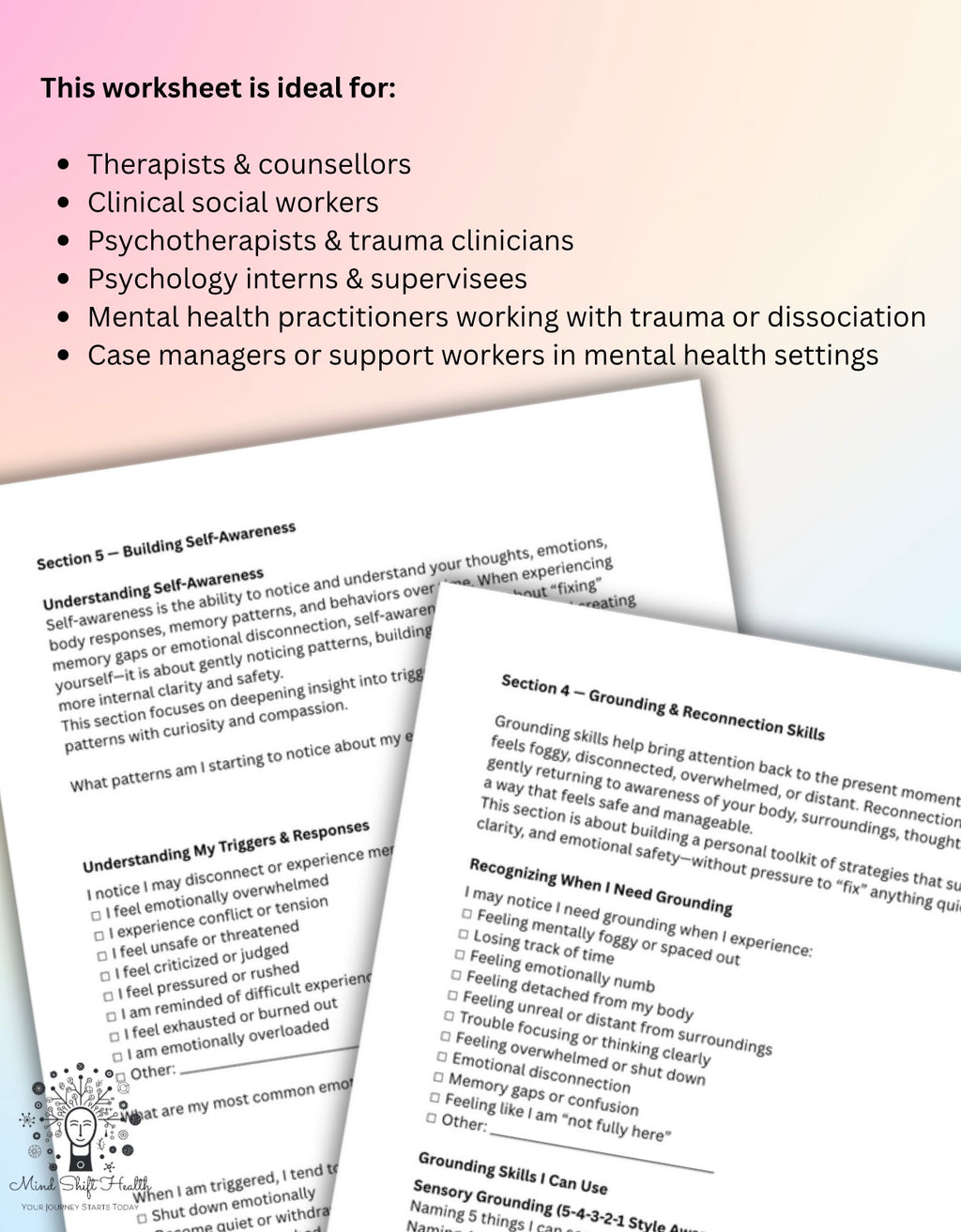 Dissociative Amnesia Worksheet for Therapists Dissociation Case Conceptualization Tool Trauma Therapy Clinical Resource