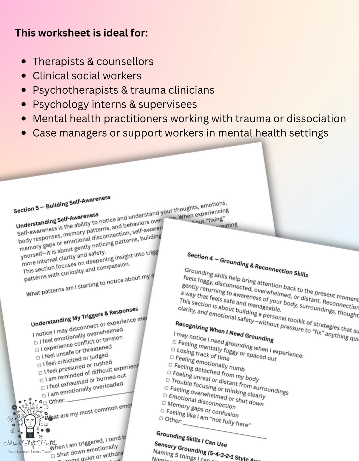 Dissociative Amnesia Worksheet for Therapists Dissociation Case Conceptualization Tool Trauma Therapy Clinical Resource