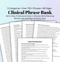 Therapist Documentation Wording Vault SOAP DAP BIRP Notes Copy & Paste Clinical Phrase Bank