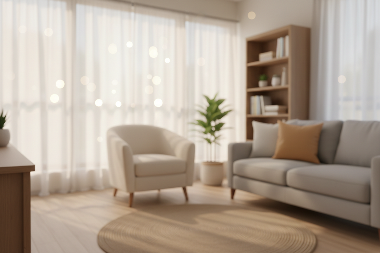 Blurred therapy office