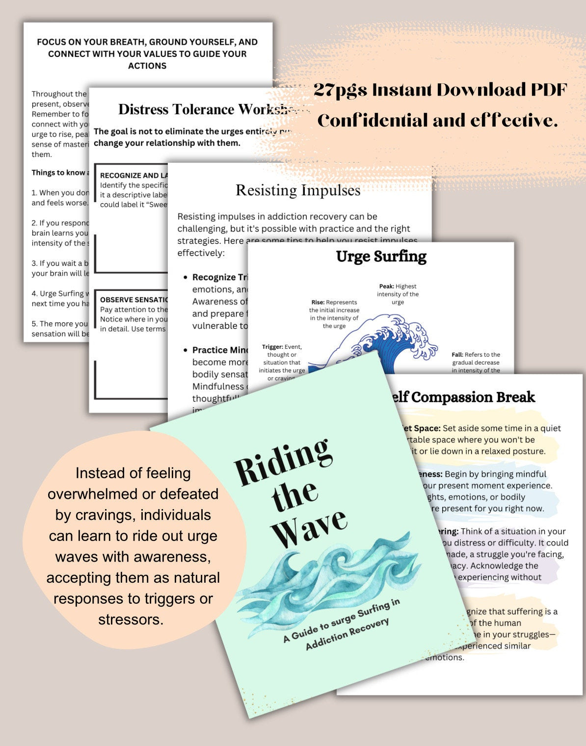 Urge Surfing Worksheets | Relapse Prevention Guide (PDF)