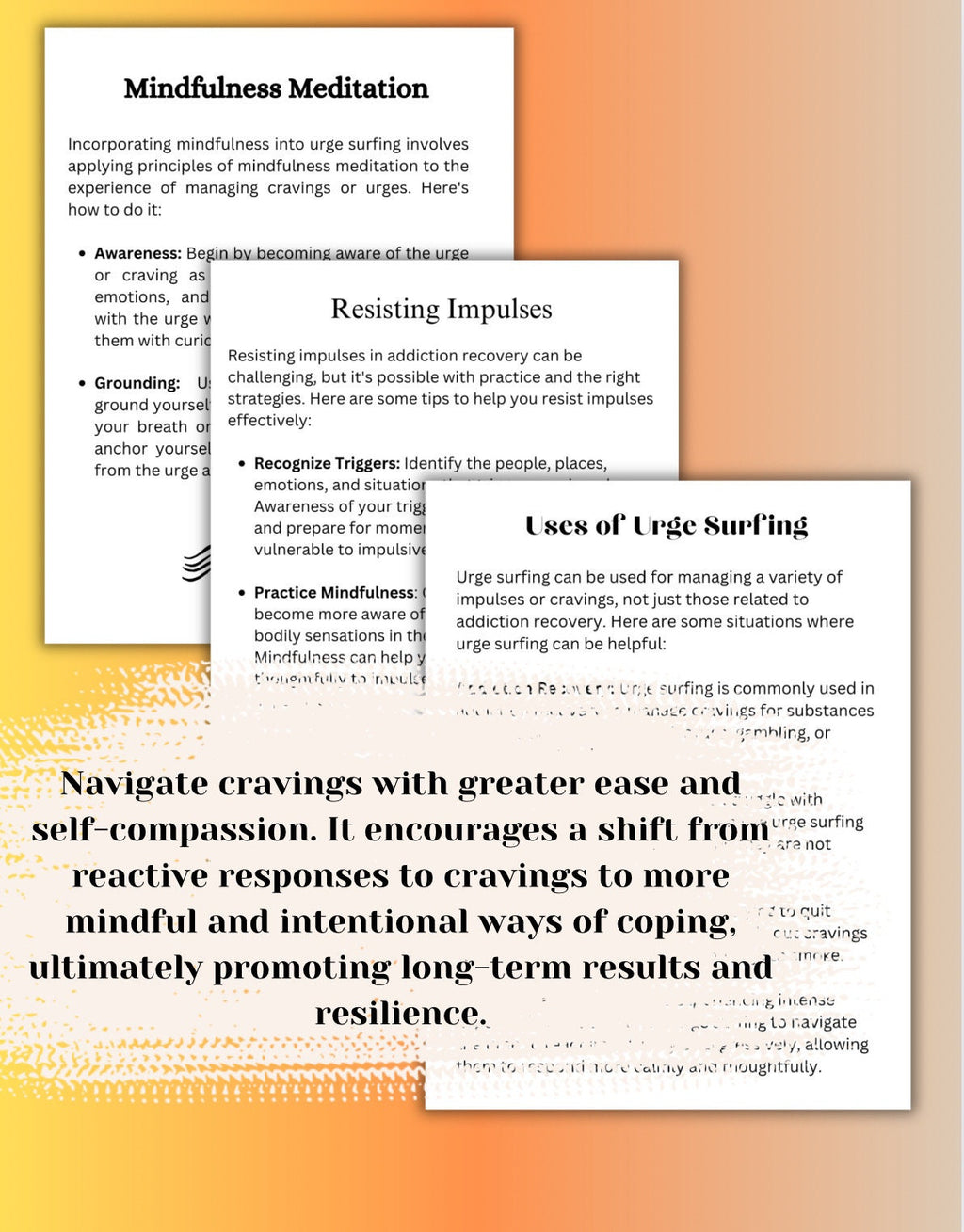 Urge Surfing Worksheets | Relapse Prevention Guide (PDF)