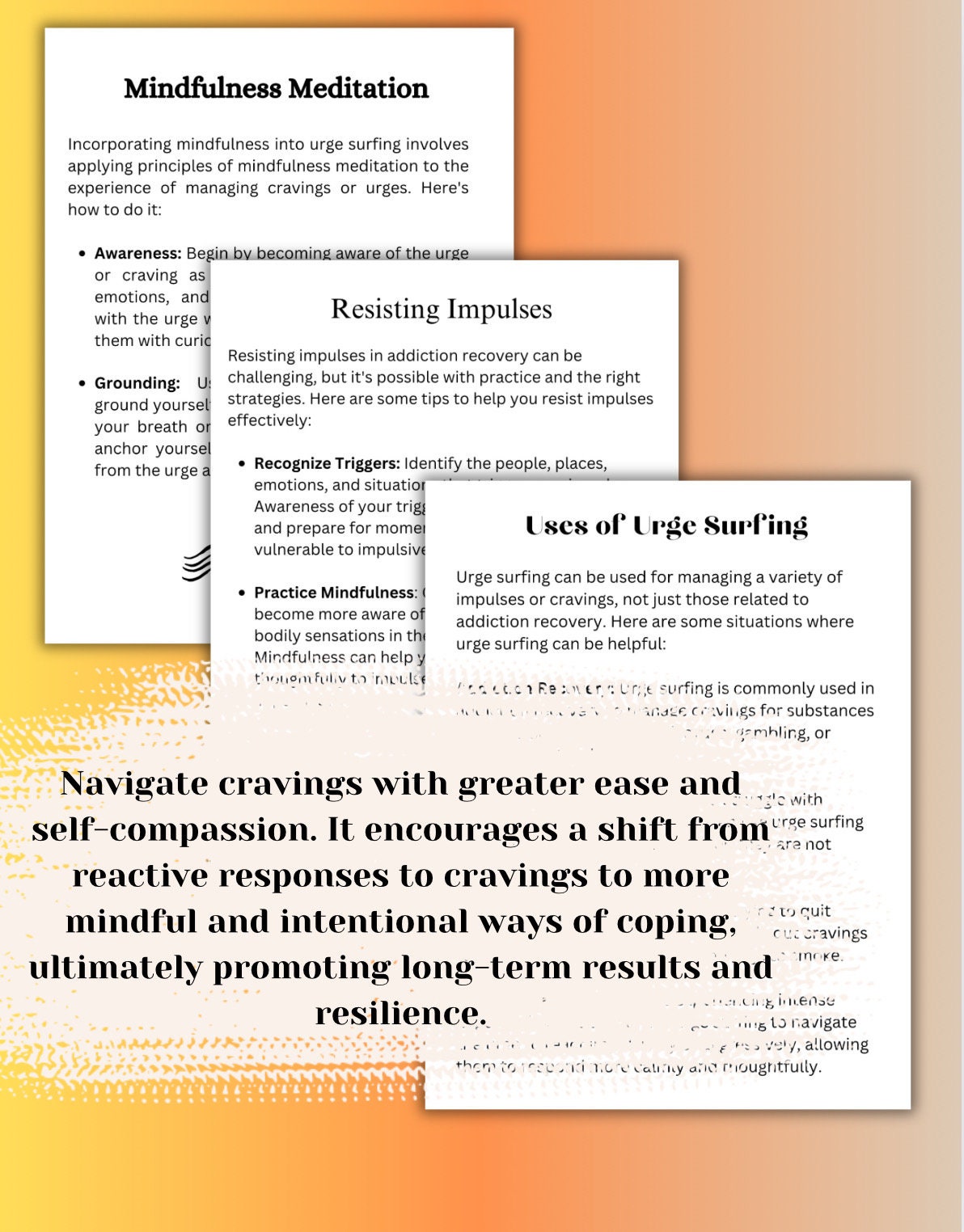 Urge Surfing Worksheets | Relapse Prevention Guide (PDF)