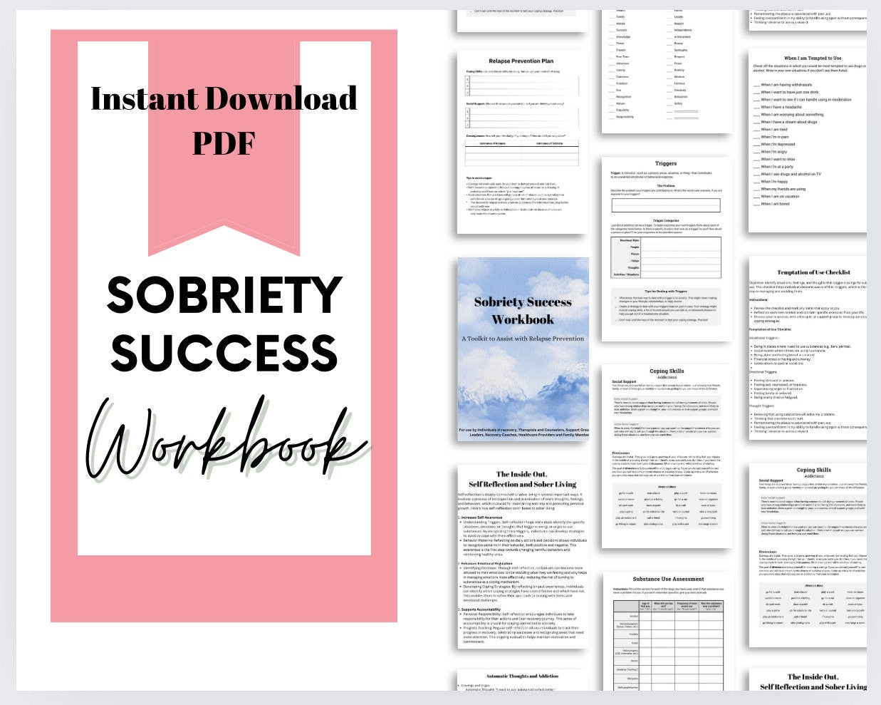 Addiction Recovery Worksheets: Sobriety Strategies & Tools (PDF Download)