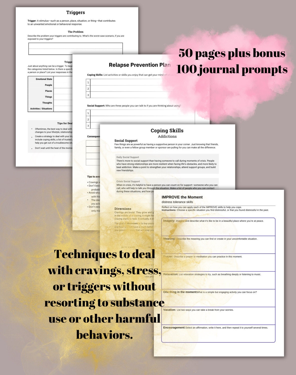 Addiction Recovery Worksheets: Sobriety Strategies & Tools (PDF Download)