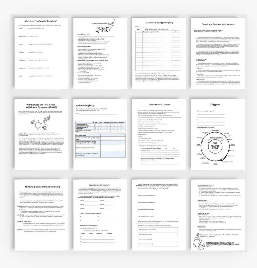 Gambling Addiction Recovery Workbook: Relapse Prevention (PDF)