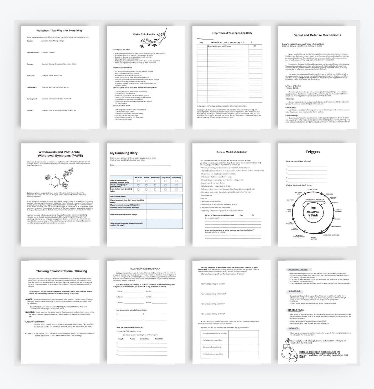 Gambling Addiction Recovery Workbook: Relapse Prevention (PDF)