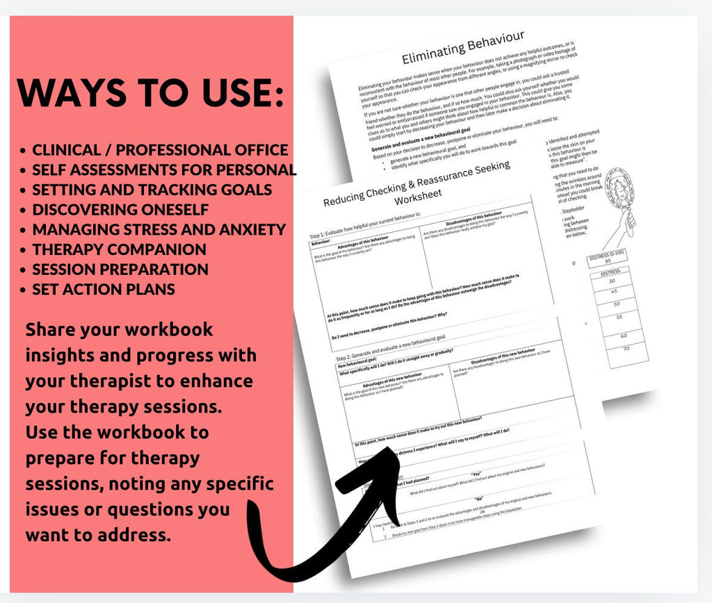 Body Dysmorphia Workbook | CBT Therapy Tool (PDF)