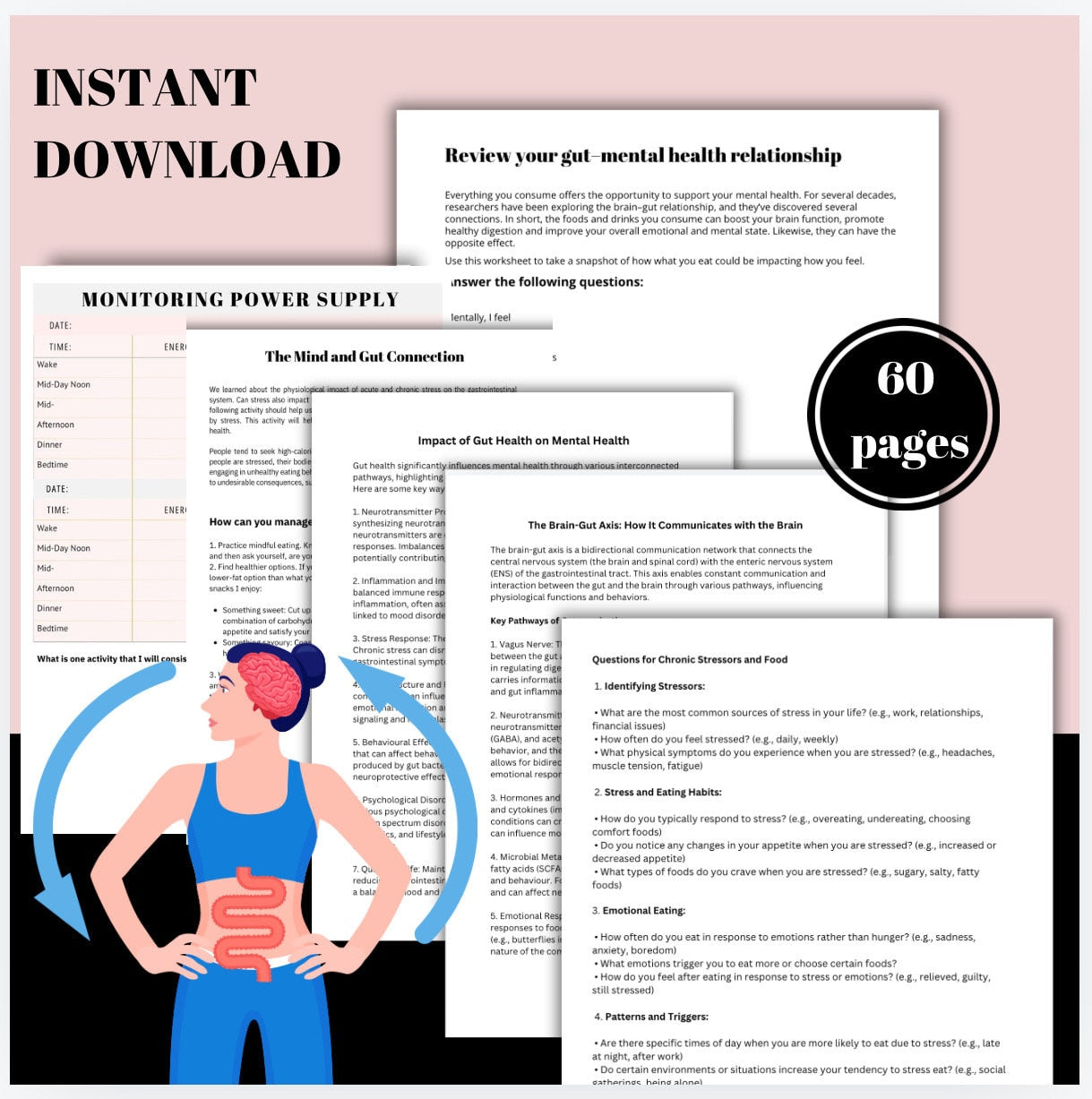 Gut Health Workbook | Mind-Body Connection (Digital Download)