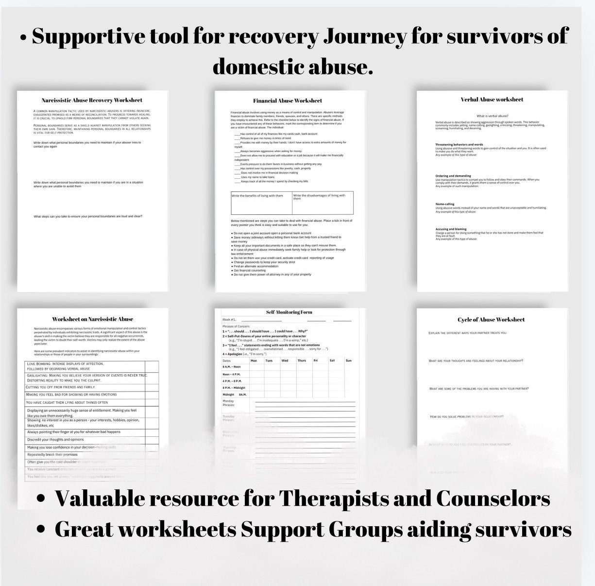 Domestic Abuse Recovery Workbook: Healing from Toxic Relationships (PDF)