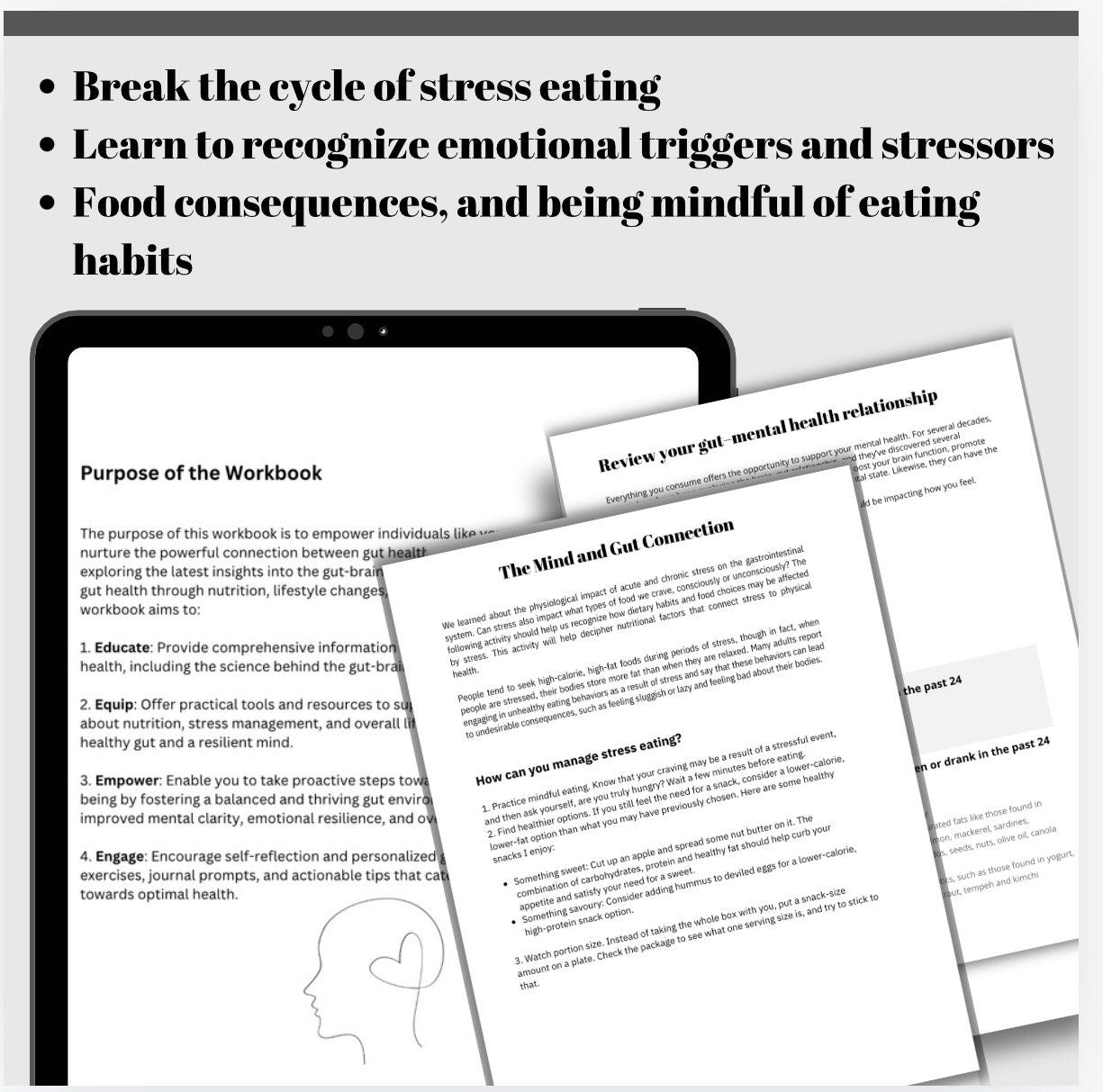Gut Health Workbook | Mind-Body Connection (Digital Download)