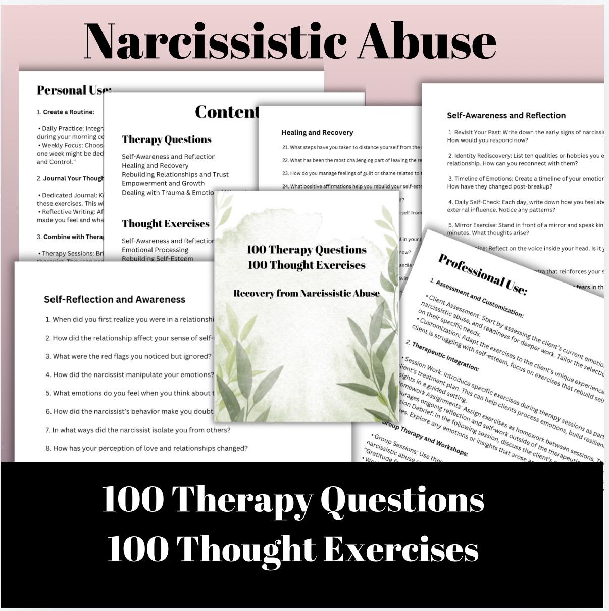 Narcissistic Abuse Therapy Questions Domestic Violence Therapy Resource Recovery Healing Toxic Relationship Education