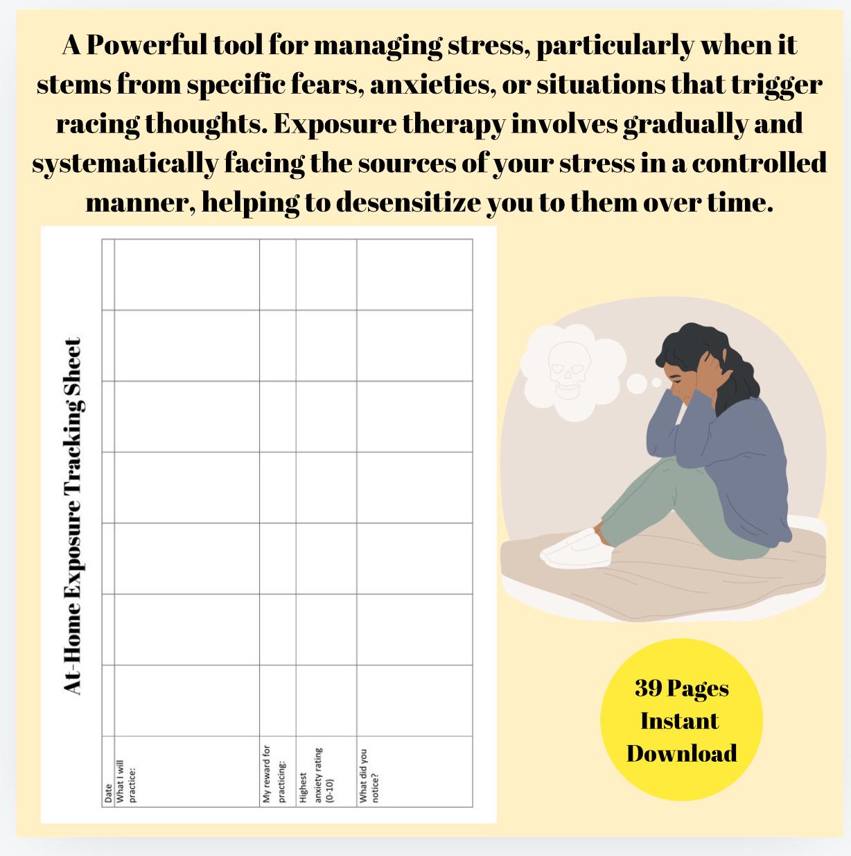 Negative Thoughts Workbook: Mindset Restructuring, Anxiety Relief (PDF)