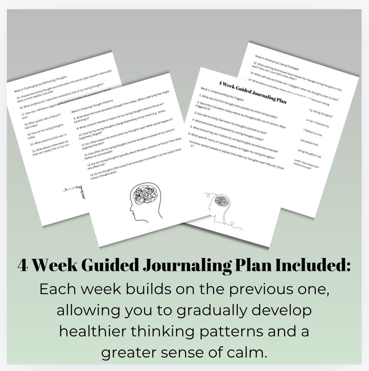Negative Thoughts Workbook: Mindset Restructuring, Anxiety Relief (PDF)