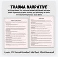 Trauma Narrative Worksheet: Recovery, Resilience & Empowerment (PDF Download)
