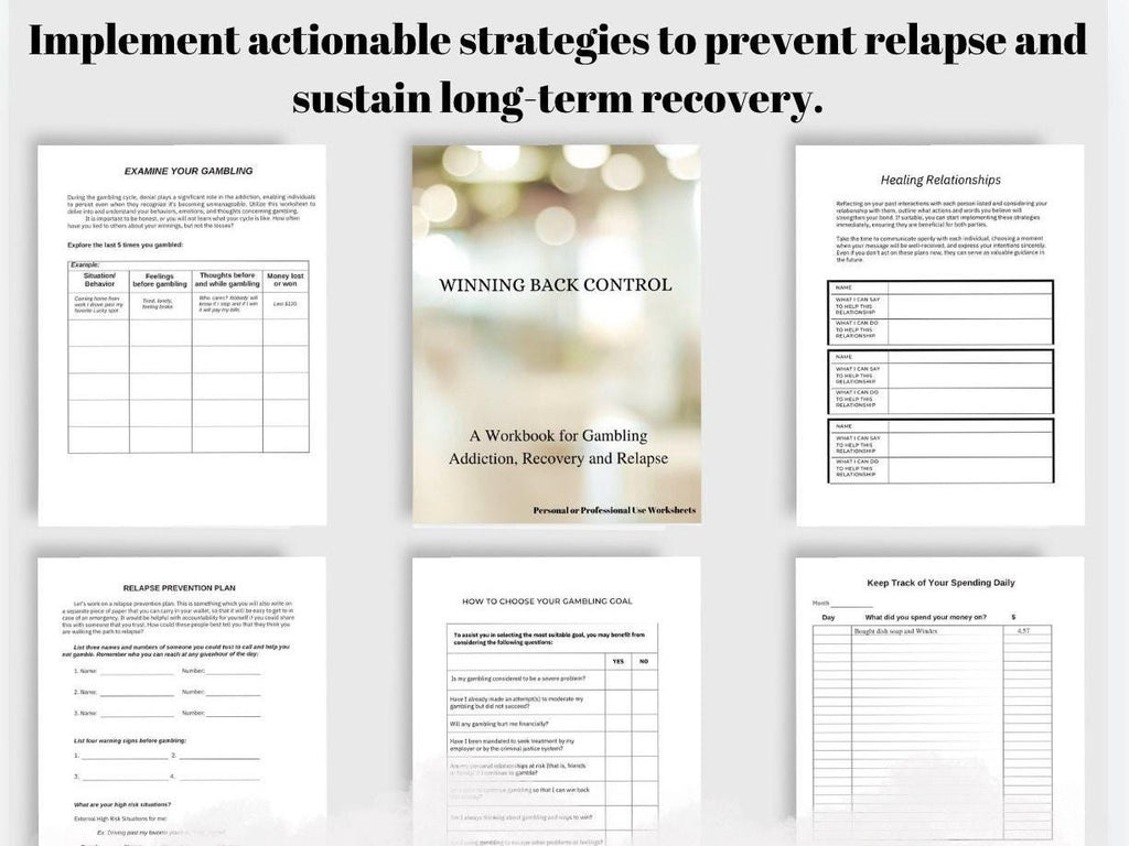 Gambling Addiction Recovery Workbook: Relapse Prevention (PDF)