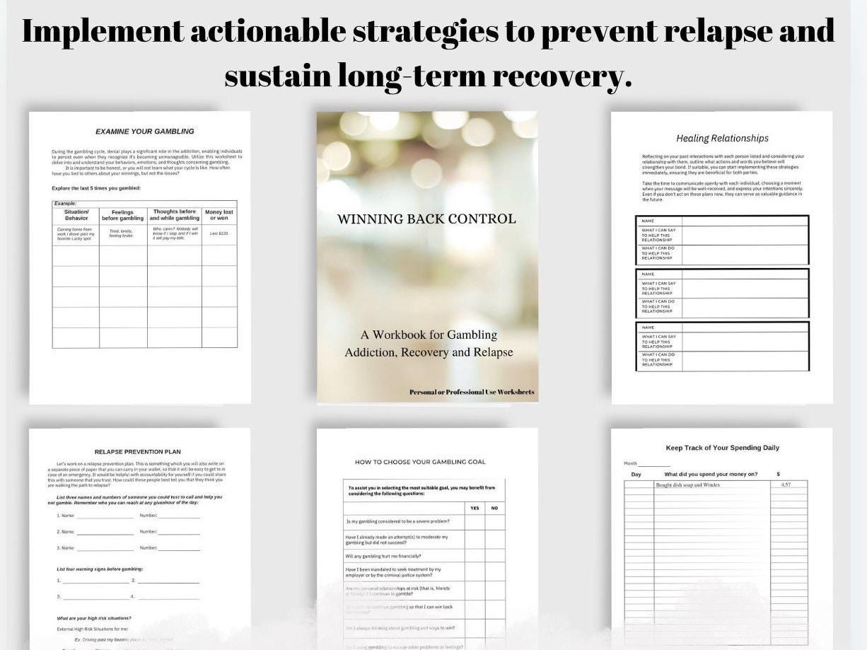 Gambling Addiction Recovery Workbook: Relapse Prevention (PDF)
