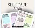 Self Care Menu | Personalized Wellbeing Routine (PDF)
