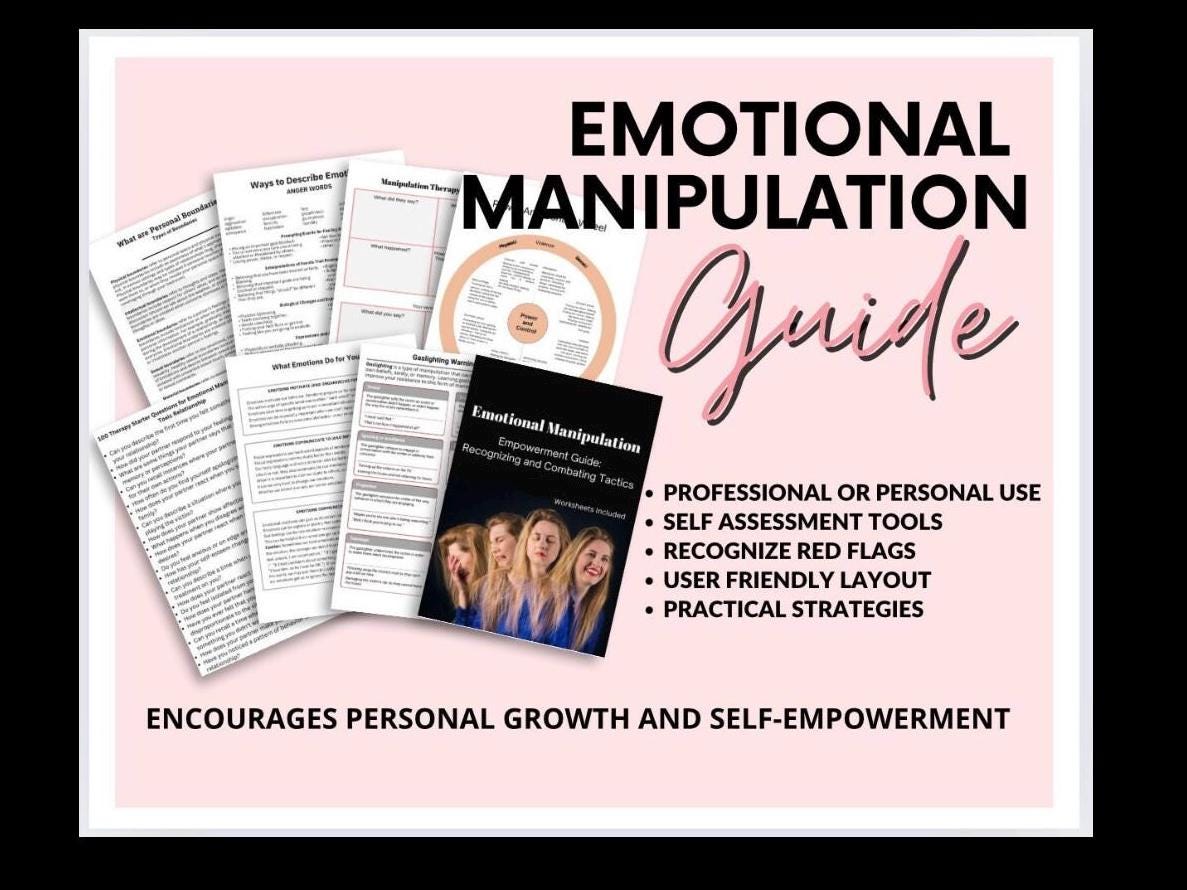 Emotional Manipulation Workbook: Toxic Relationships, Boundaries (Therapy Resources)