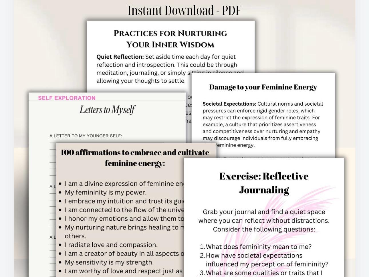 Feminine Energy Healing Workbook (Digital Download)