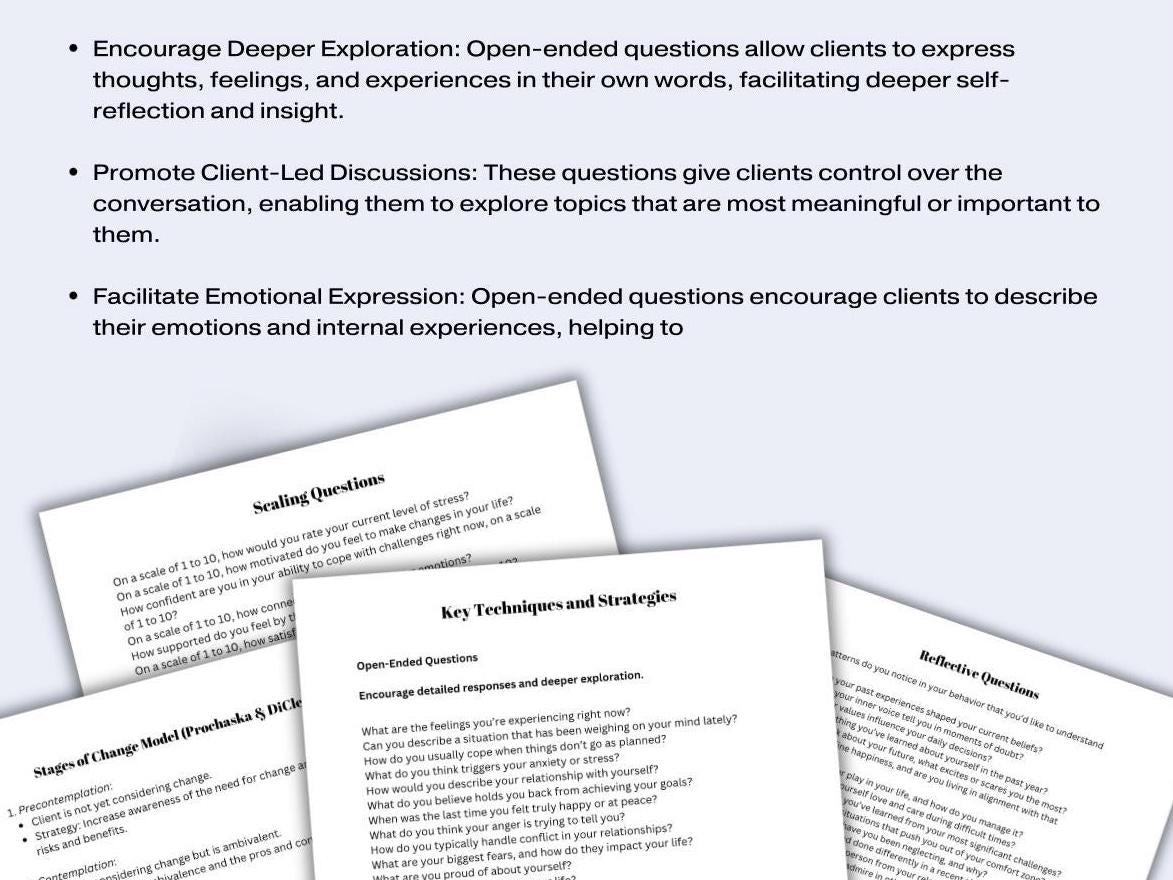 Therapy Cheat Sheets Bundle | Session Scripts, CBT Exercises (PDF)