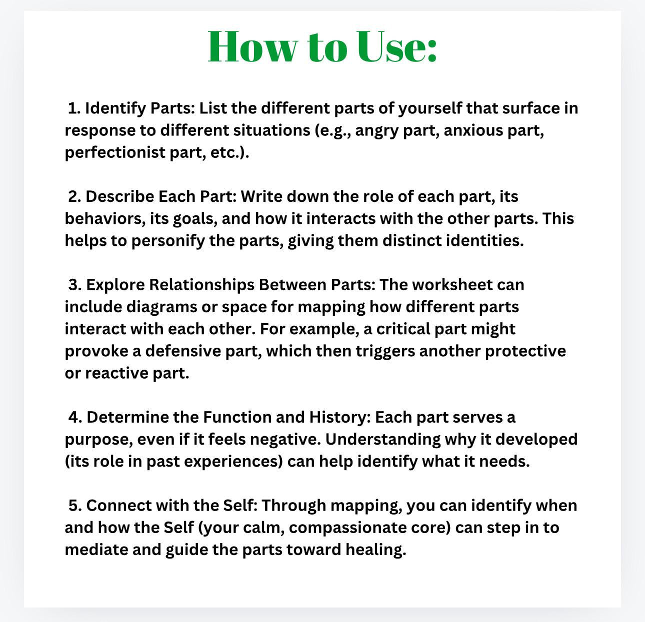 IFS Mapping Worksheet: Internal Family Systems Therapy Tool (Digital Download)