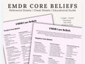 EMDR Core Beliefs Eye Movement Desensitization and Reprocessing Negative and Positive Thoughts Cheat Sheet for Core Beliefs Phases of EDMR