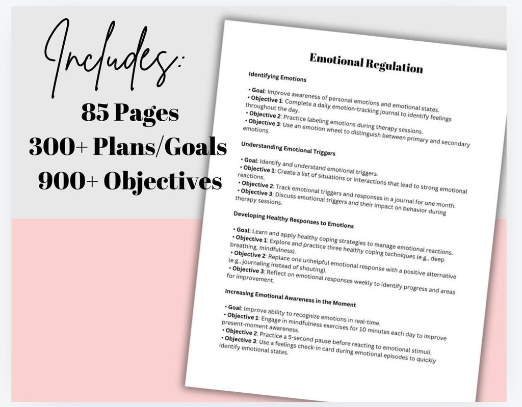 Therapy Goal Setting: Treatment Plans & Objectives (85 Pages) (PDF)