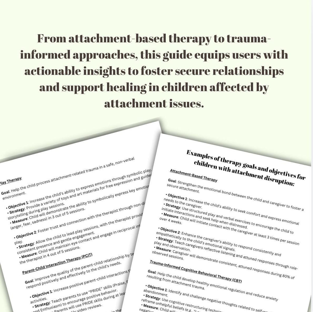 Child Attachment Disruption Guide Therapy, Healing (PDF Download)