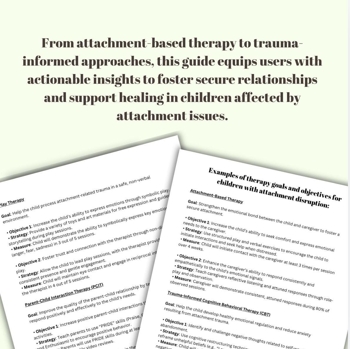 Child Attachment Disruption Guide Therapy, Healing (PDF Download)