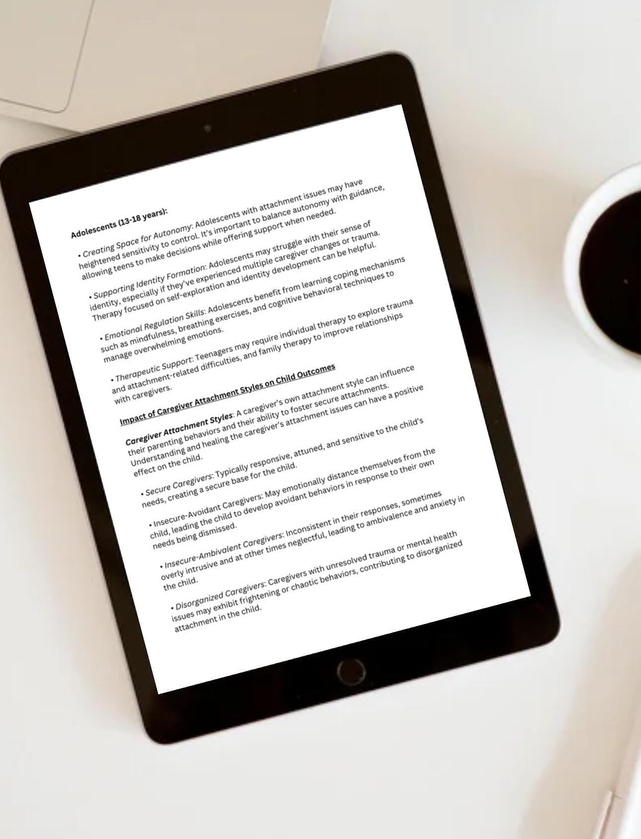 Child Attachment Disruption Guide Therapy, Healing (PDF Download)