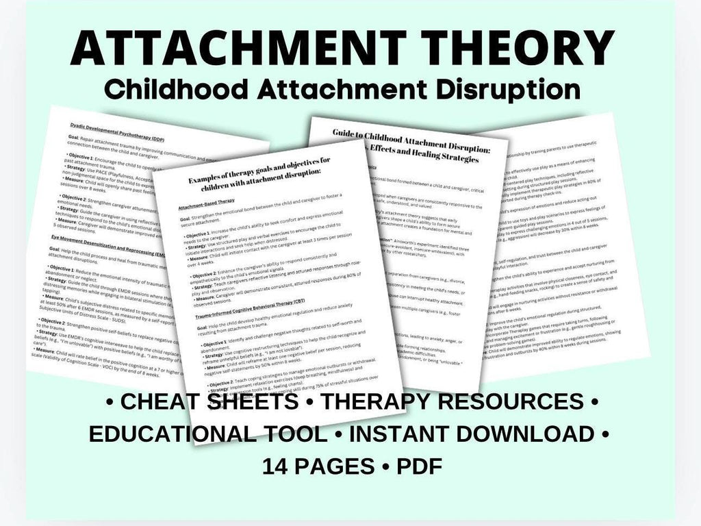Child Attachment Disruption Guide Therapy, Healing (PDF Download)
