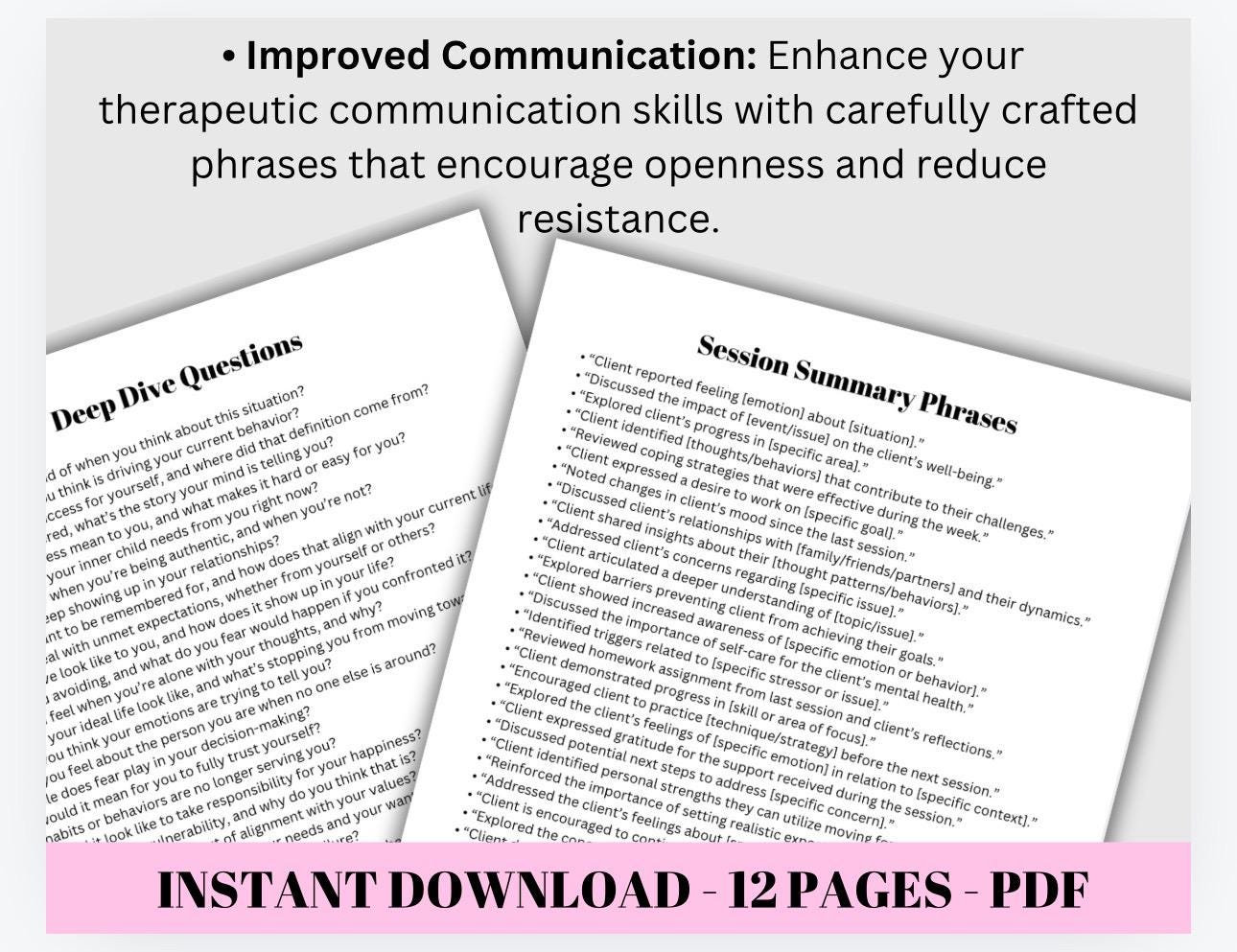 Therapist Support Cheat Sheets Increase Engagement Challenging Client Dynamics Improve Communication
