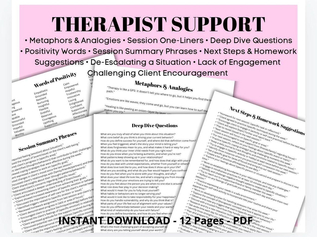 Therapist Support Cheat Sheets Increase Engagement Challenging Client Dynamics Improve Communication