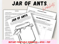 Jar of ANTs CBT Worksheet, Child Therapy Tool (PDF)