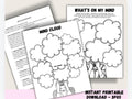 Mind Cloud Therapy Worksheet | Thoughts & Emotions (PDF)