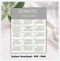 Somatic Therapy Coping Skills Chart: Emotional Regulation (PDF, PNG)