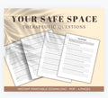 Safe Space Therapy Questions Worksheet (PDF Download)