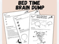Bedtime Brain Dump Worksheet for Anxiety, Relaxation (Digital Download)