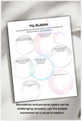 Personal Space Bubble Worksheet: Boundaries, Self-Reflection (Printable PDF)