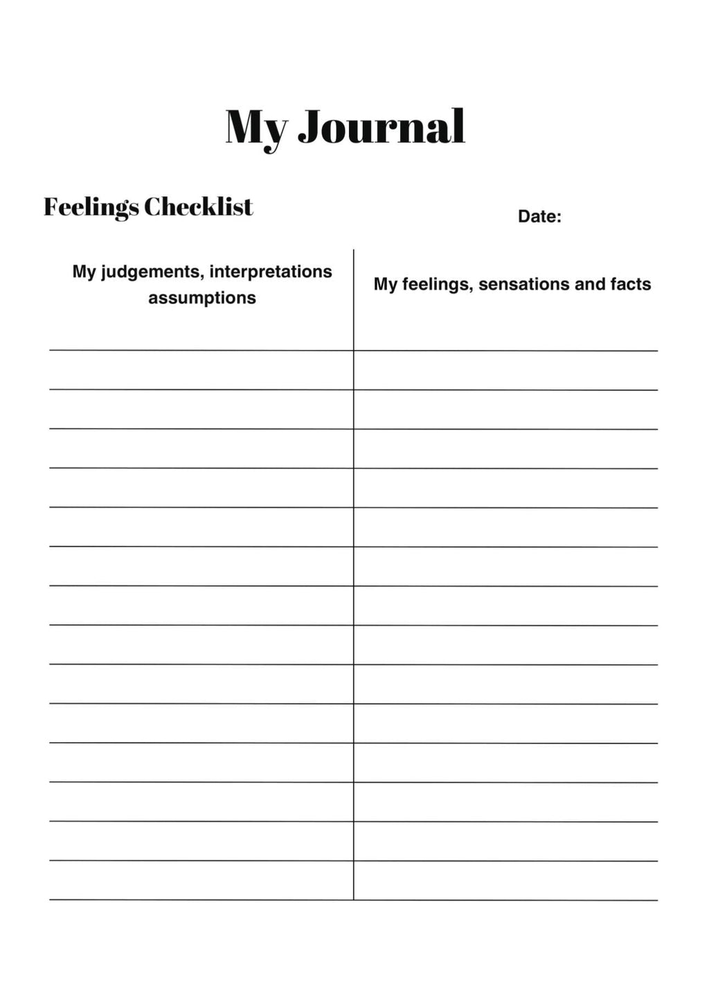 Dissociation Journal & Worksheets: Trauma Healing, CBT Therapy (Printable PDF)