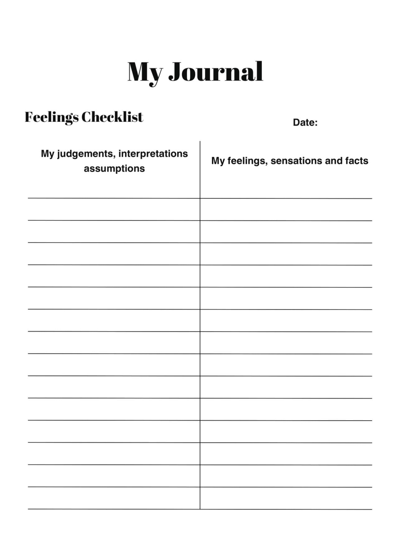 Dissociation Journal & Worksheets: Trauma Healing, CBT Therapy (Printable PDF)