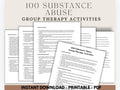 Substance Abuse Group Therapy Activities: Recovery Support (Digital Download)