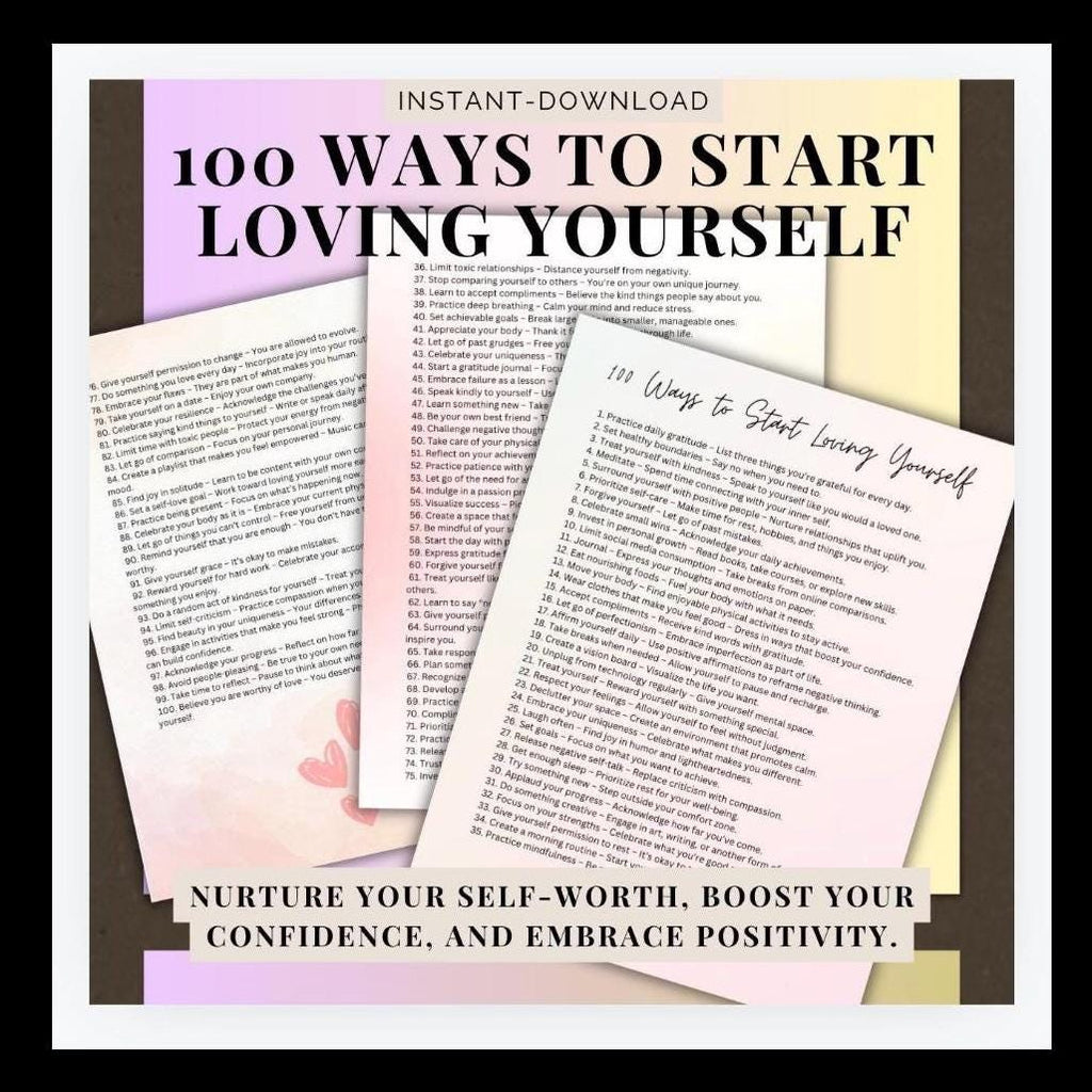 Start Loving Yourself Build Self Confidence Emotional Regulation Valentines Day Theme Therapy Handout