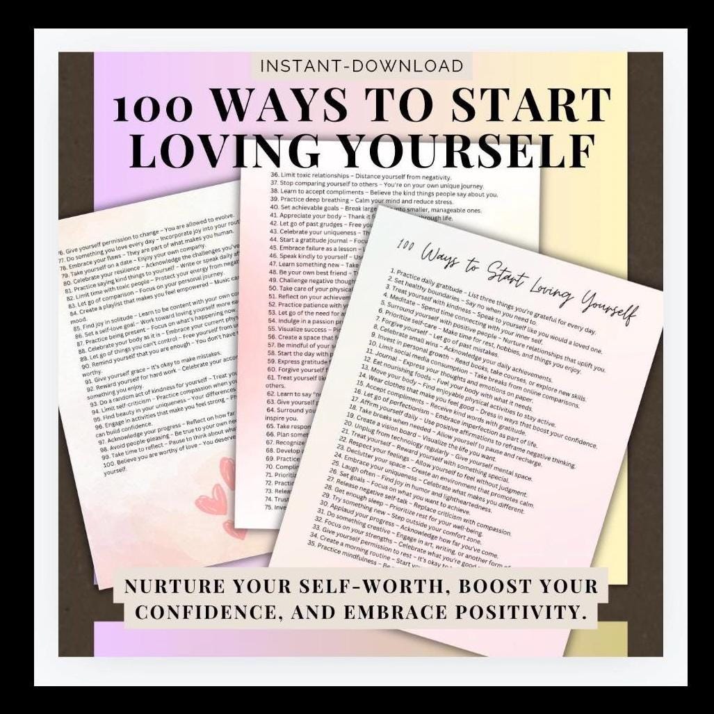 Start Loving Yourself Build Self Confidence Emotional Regulation Valentines Day Theme Therapy Handout