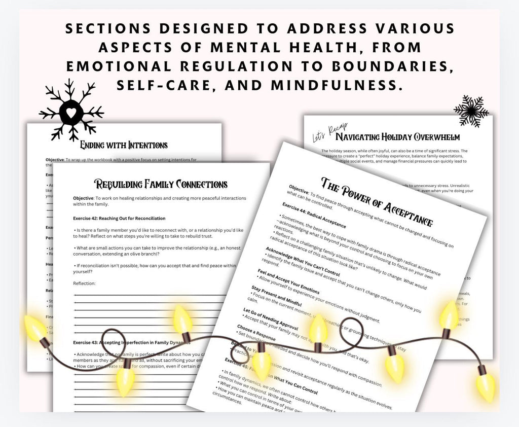 Adult Christmas Holidays Worksheets Help Make it through the holidays Family Stress Anxiety Grief