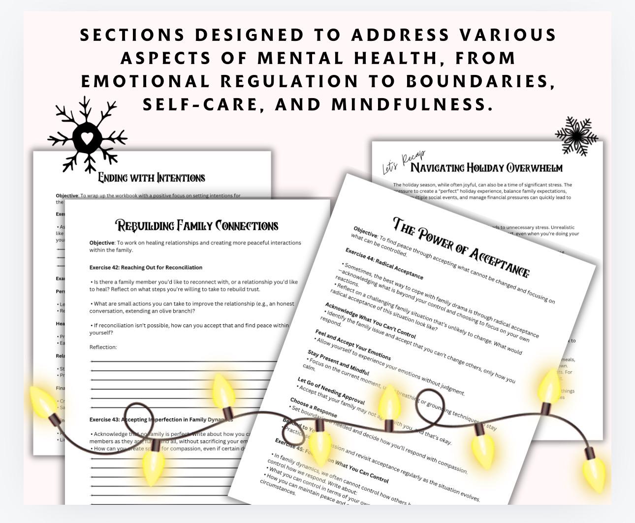 Adult Christmas Holidays Worksheets Help Make it through the holidays Family Stress Anxiety Grief