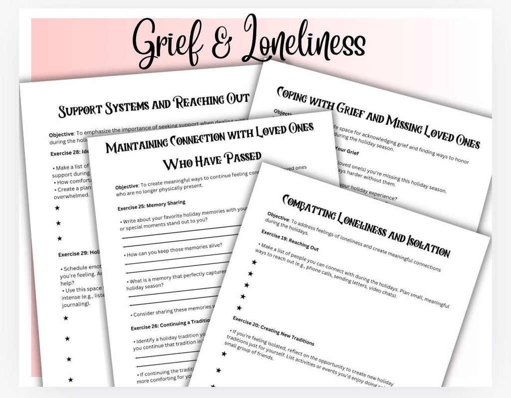 Adult Christmas Holidays Worksheets Help Make it through the holidays Family Stress Anxiety Grief