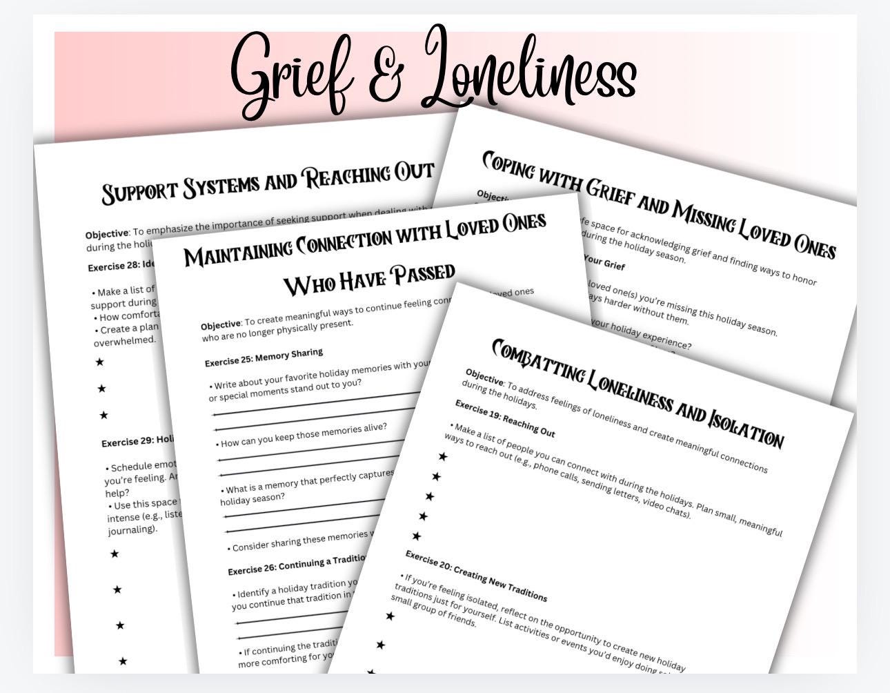 Adult Christmas Holidays Worksheets Help Make it through the holidays Family Stress Anxiety Grief